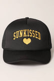 Sunkissed Embroidery Foam Mesh Back Trucker Hat: FUCHSIA / ONE SIZE