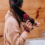 Mini Boar Bristle Hair Brush - Mulberry