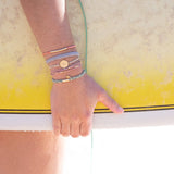 "Explore" Gold Compass Charm Hair Tie Bracelets: Medium
