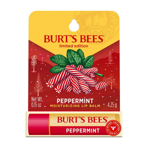 Holiday Peppermint Moisturizing Lip Balm Blister Box