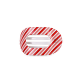 Teleties Flat Round Hair Clip | Small | Candy Cane Crush