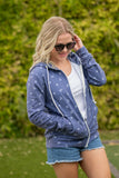 Full Zip Hoodie in Nautical Navy