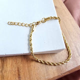 Luxe 18K Gold Rope Bracelet