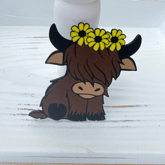 Highland Cow Bogg Bag Charm