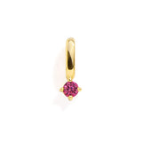 Birthstone Charm: Garnet / Silver