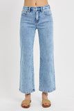 Embroidered Wide Leg Risen Denim