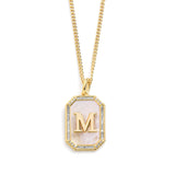 Gold G Mother Of Pearl Initial Necklace