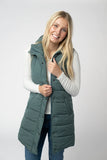 Harlow Long Vest in Teal