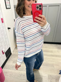 Spring Crochet Stripe Top