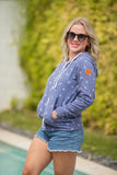 Full Zip Hoodie in Nautical Navy