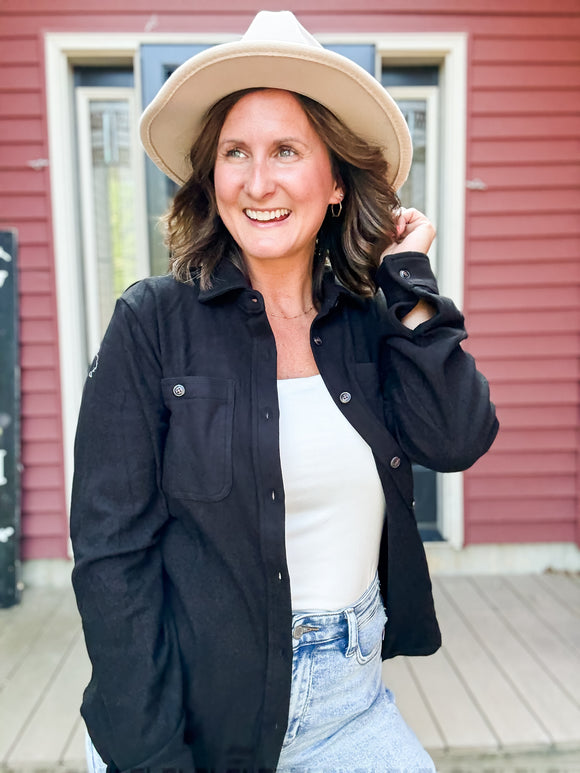 Kendra Shacket in Black