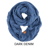 CC Cable Scarf in Red