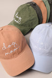 Dog Mom Lettering Embroidery Baseball Cap: BLACK / One Size