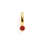 Birthstone Charm: Ruby / Silver