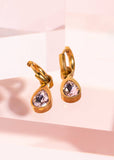 Pink Teardrop Gem Charms