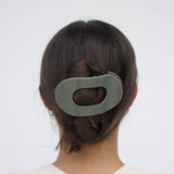 Teleties Flat Round Hair Clip | Large | Sage It Ain't So