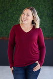 Larissa Long Sleeve in Burgundy