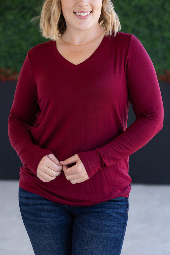 Larissa Long Sleeve in Burgundy