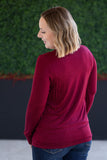 Larissa Long Sleeve in Burgundy
