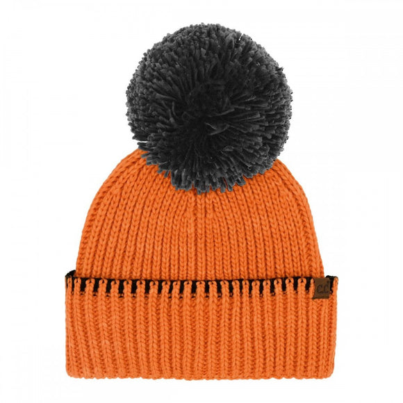 Orange Game Day Pom Pom Beanie