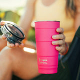 Insulated Stackable Tumbler 26 oz - Dragon Fruit Fuchsia
