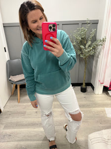 Mariah Cozy Hoodie in Teal