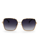 Aspen - Women's Oversized Square Frame Sunglasses: Brown