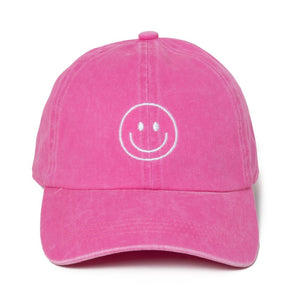Happy Face Hat in Pink