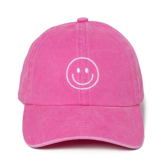 Happy Face Hat in Pink