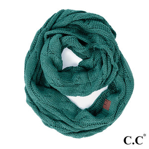 Petrel Green CC Infinity Cable Scarf