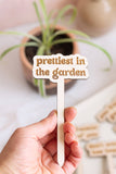Funny Spring Wooden Plant Markers: Cute and i know it