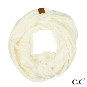 Ivory CC Infinity Cable Scarf