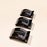 Teleties Flat Rectangle Hair Clip | Large | Jet Black