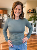 Butter Soft Long Sleeve in Ash Jade