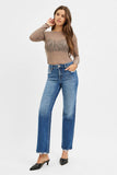 Haven Tummy Control High Rise Ankle Straight Denim