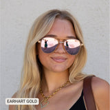 Earhart - Women’s Aviator Sunglasses–Polarized Everyday Chic: Black