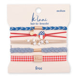 "Free" Patriotic Hair Tie Bracelets: Medium