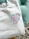 Paw Heart Custom Embroidered Sweatshirt