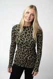 Blair Long Sleeve in Olive Animal Print