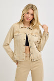 Vintage Wash Jacket in Latte