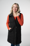 IN STOCK Harlow Long Vest - Black: Small