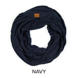 CC Cable Scarf in Navy