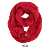 CC Cable Scarf in Red