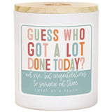 Got A Lot Done Colorful Candle