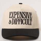 EXPENSIVE and DIFFICULT Embroidered Trucker Hat: SAGE / One Size
