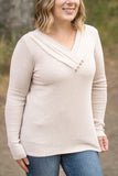 Brooklyn Button Top in Oatmeal