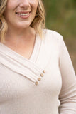 Brooklyn Button Top in Oatmeal