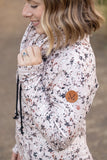 Tan Floral Cowl Sweatshirt