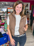 Mocha Crop Vest
