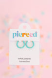 Colored Huggies Earrings: Pink